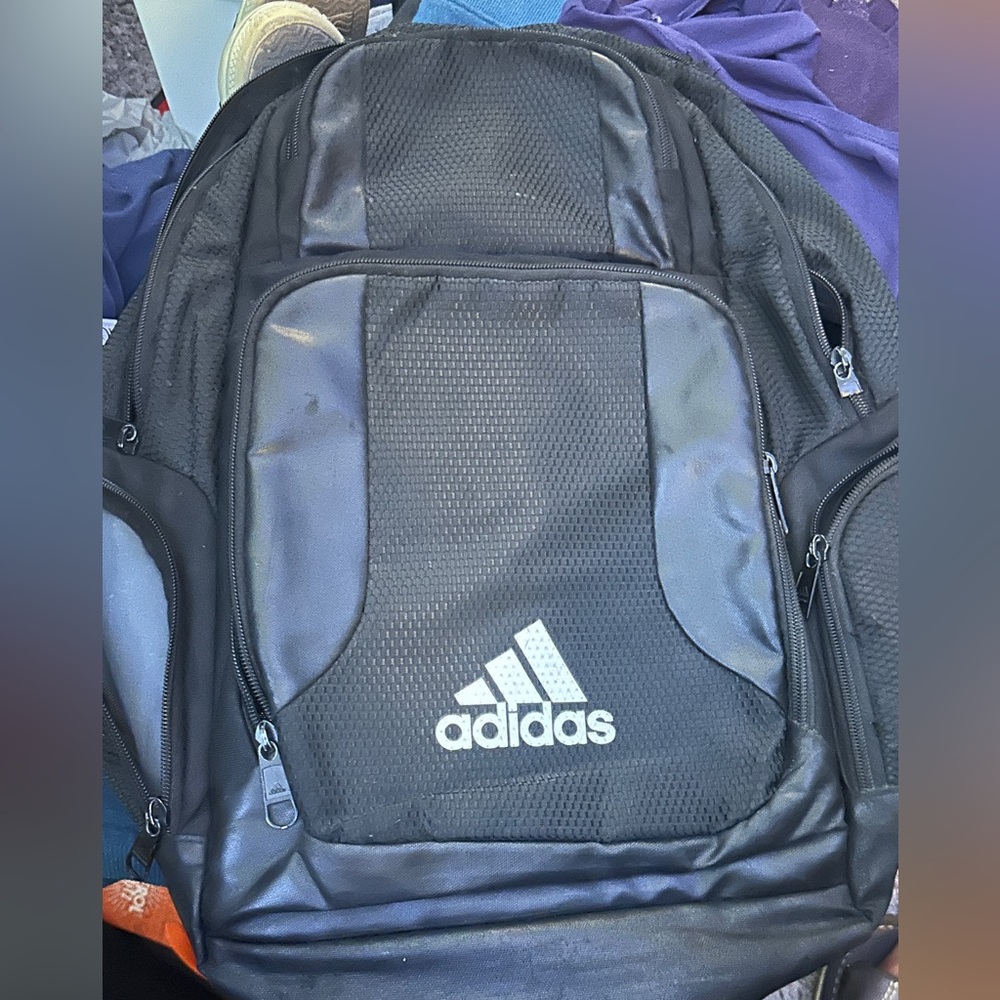 Adidas Black and Gray Men's Backpack